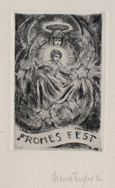 Albert Vogler - Weihnachtsgrafik - 1920 - Radierung