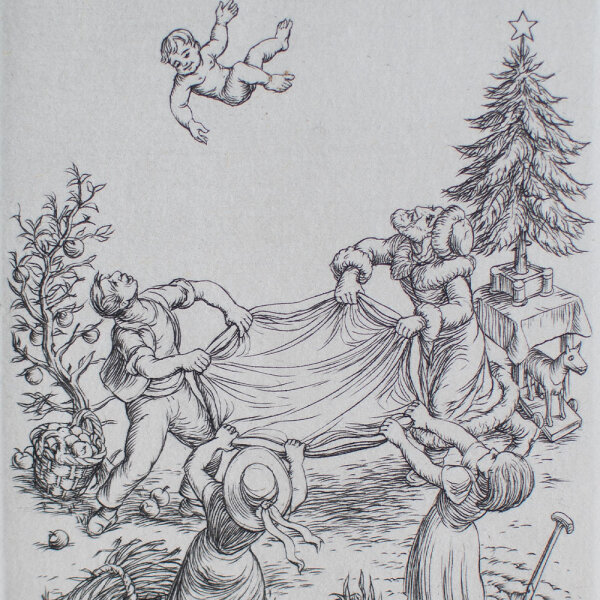 Ottohans Beier - Allegorie/ Jahreskreis - 1969 - Radierung