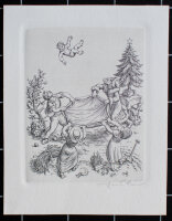 Ottohans Beier - Allegorie/ Jahreskreis - 1969 - Radierung