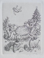 Ottohans Beier - Allegorie/ Jahreskreis - 1969 - Radierung