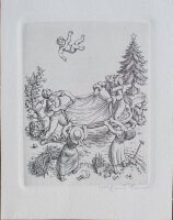 Ottohans Beier - Allegorie/ Jahreskreis - 1969 - Radierung