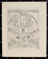 Hubert Levigne - Weihnachtsgrafik - 1932 - Kupferstich