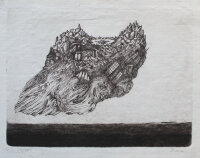 unleserlich signiert - Fantastische Landschaft - o.J. - Radierung