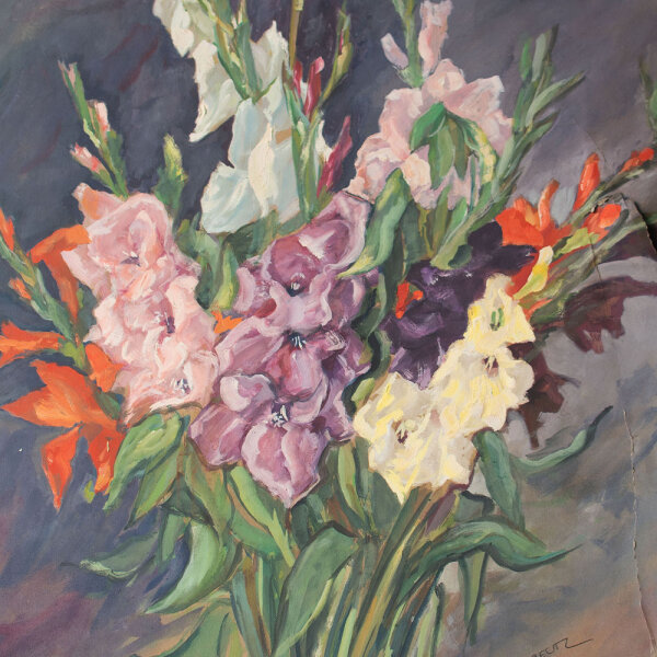 W. Grosskreutz - Gladiolen - 1956 - Aquarell