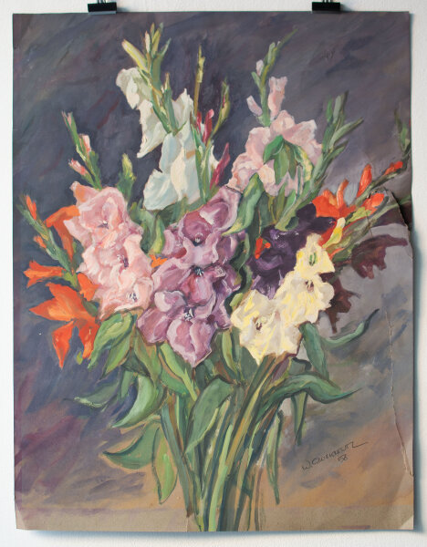 W. Grosskreutz - Gladiolen - 1956 - Aquarell