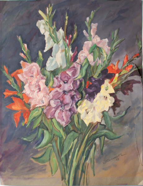 W. Grosskreutz - Gladiolen - 1956 - Aquarell