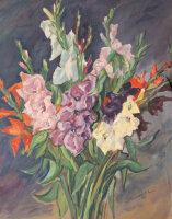W. Grosskreutz - Gladiolen - 1956 - Aquarell