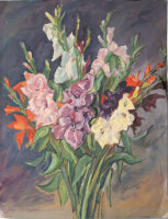 W. Grosskreutz - Gladiolen - 1956 - Aquarell