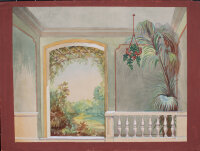 F. W. Erbe - Empfangs- od. Wohnzimmer, Prospekt - 1900 - Aquarell