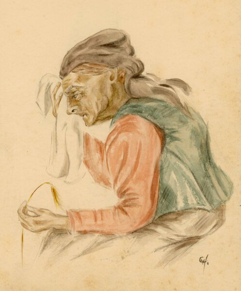 unbekannt - Bäuerin - o.J. - Aquarell