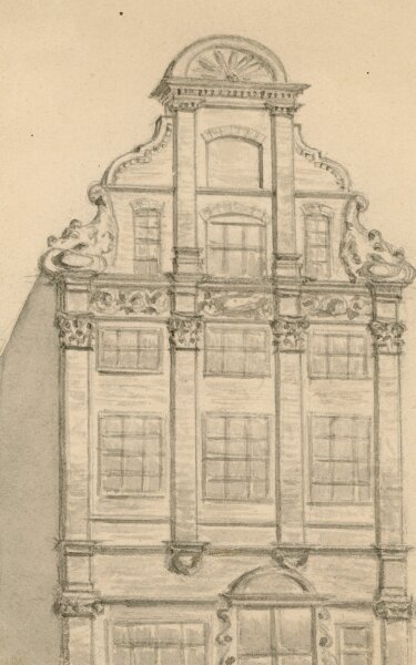 unbekannt - Gebäudefassade - o.J. - Bleistiftzeichnung