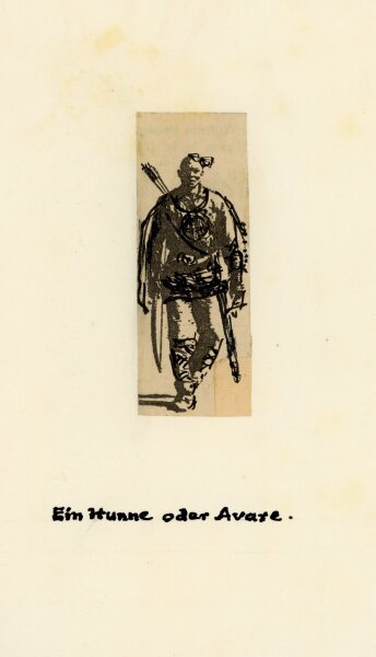 unbekannt - Ein Hunne oder Avare - o.J. - Tuschezeichnung