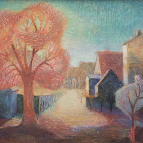 Hans Werner - Straßenzug - 1948 - Pastellkreide