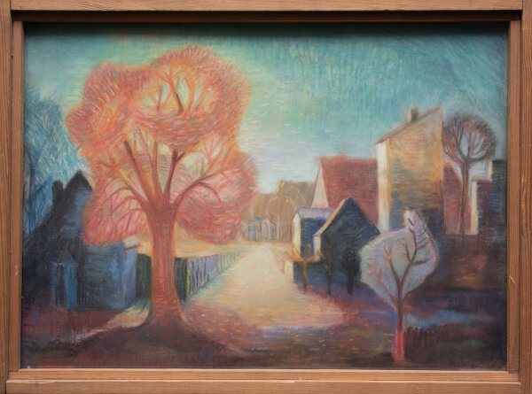 Hans Werner - Straßenzug - 1948 - Pastellkreide