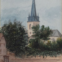 Unbekannt - Friedberger Warte (Frankfurt) - o.J. - Aquarell