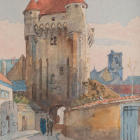 F. Voß - Stadttor Nevers - Porte du Croux - 1905 -...