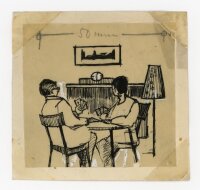 unbekannt - Kartenspieler - o.J. - Tuschezeichnung