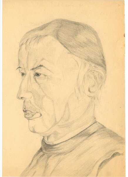 Witt Pfeiffer - Portrait älterer Mann - o.J. - Bleistiftzeichnung