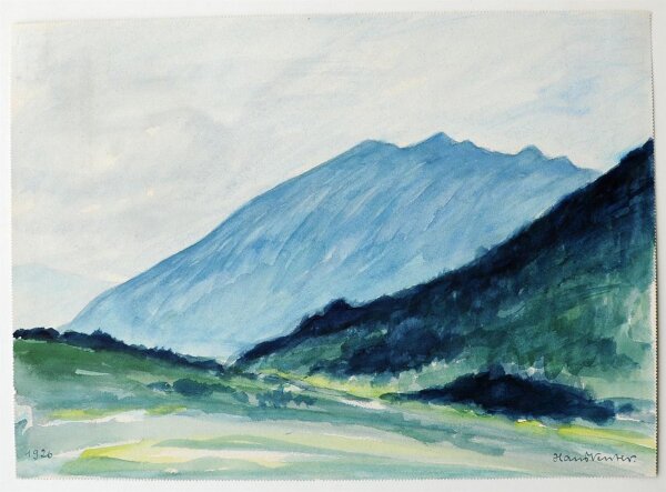 Hans Venter - Habachtal Österreich, Berglandschaft - 1926 - Aquarell