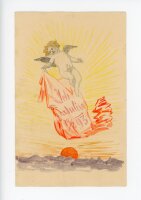 unbekannt - Grußkarte mit Engel - 1893 - Mischtechnik