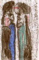 unbekannt - Zwei Personen - o.J. - Pastell