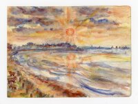 unbekannt - See im Sonnenlicht - o.J. - Aquarell