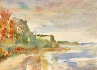 unbekannt - Steilküste - o.J. - Aquarell