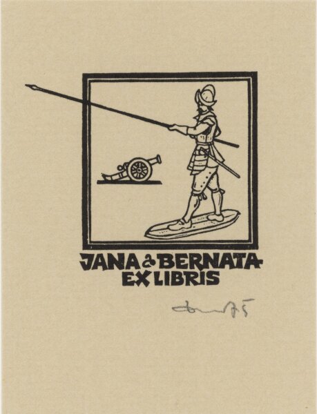Zbigniew Dolatowski - Ex Libris Jana Bernata - 1975 - Holzschnitt
