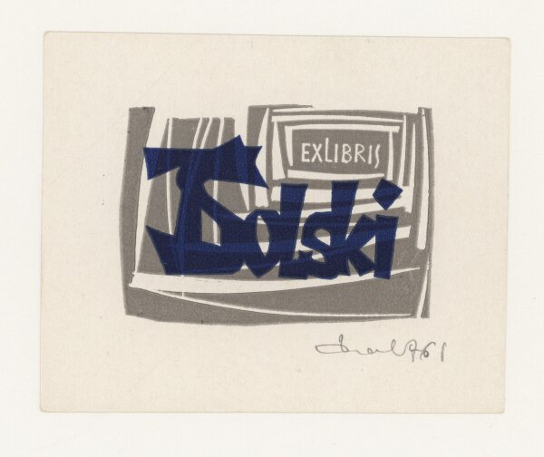 Zbigniew Dolatowski - Ex Libris T Solski - 1961 - Holzschnitt