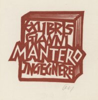 Herbert Ott - Ex Libris Gianni Mantero - o.J. - Holzschnitt
