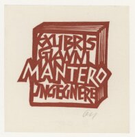 Herbert Ott - Ex Libris Gianni Mantero - o.J. - Holzschnitt