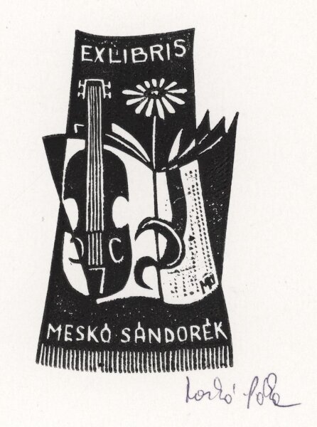 Póka György und Anna Meskó - Ex Libris Mesko Sandorek - o.J. - Holzschnitt