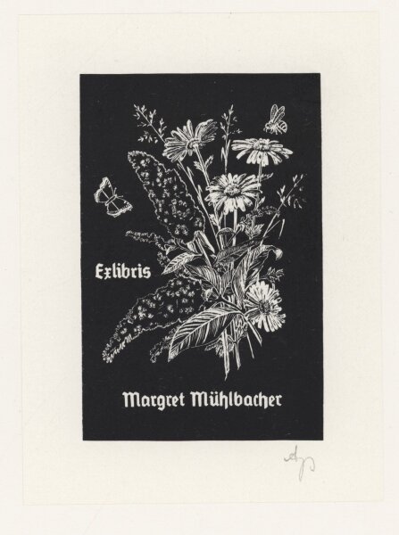 Alma Petz - Ex Libris Margret Mühlbacher - o.J. - Holzschnitt