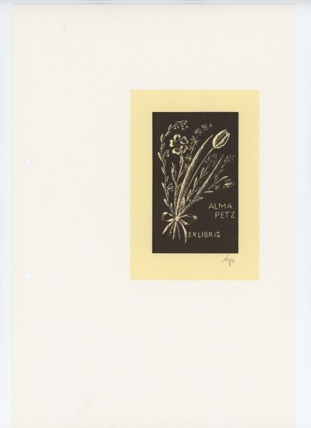 Alma Petz - Ex Libris Alma Petz - o.J. - Holzschnitt