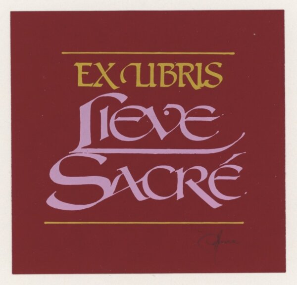 Hannu Paalasmaa - Ex Libris Lieve Sacré - o.J. - Siebdruck