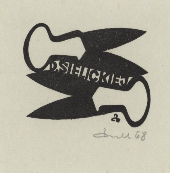 Zbigniew Dolatowski - Ex Libris D Sielickiej - 1968 - Holzschnitt