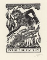 Setnjev - Ex Libris Teufel - o.J - Holzschnitt