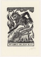 Setnjev - Ex Libris Teufel - o.J - Holzschnitt
