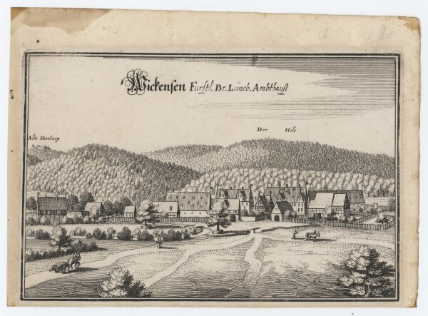 Matthäus Merian der Ältere - Wickensen Furstl. Br. Lüneb. Ambthauss bei Eschershausen - o.J. - Kupferstich