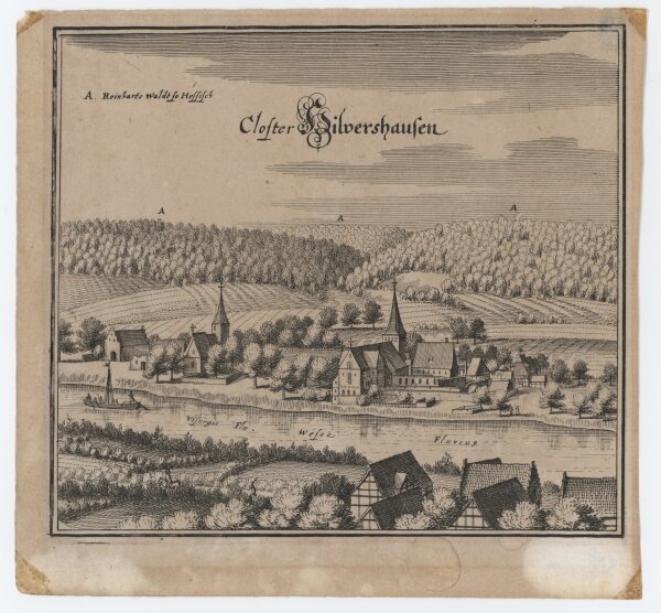 Matthäus Merian der Ältere - Closter Hilvershausen - Klostergut Hilwartshausen - o.J. - Kupferstich