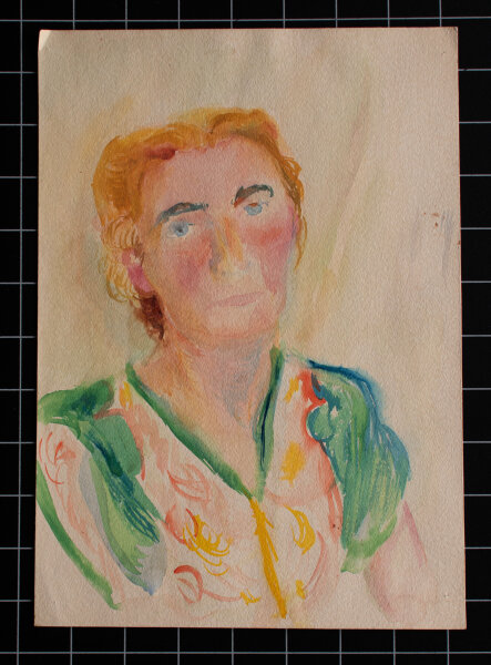 Margarethe von Eichel (?) Familienmitglied der Familie Gött - Porträt einer Frau - o.J. - Aquarell