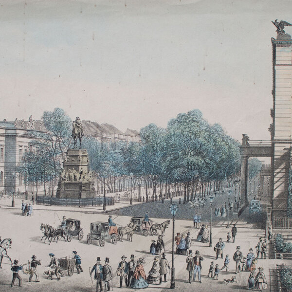 Winckelmann u. Söhne in Berlin - Die Linden in Berlin - o.J. - koloriert Lithografie