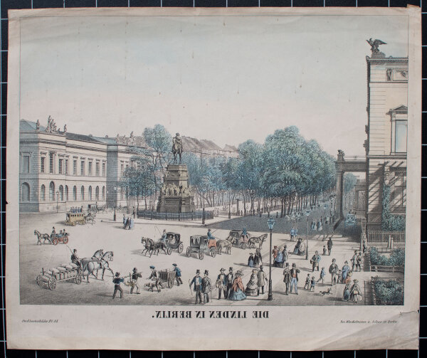 Winckelmann u. Söhne in Berlin - Die Linden in Berlin - o.J. - koloriert Lithografie
