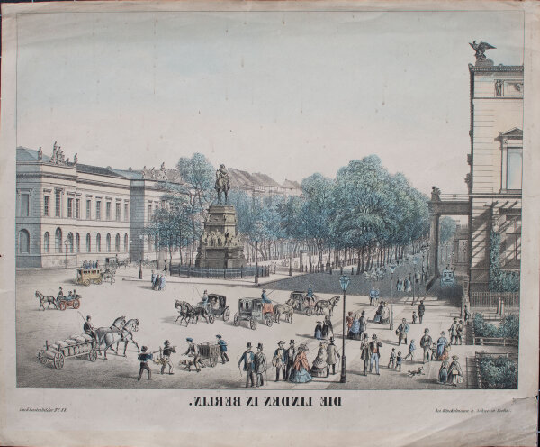 Winckelmann u. Söhne in Berlin - Die Linden in Berlin - o.J. - koloriert Lithografie