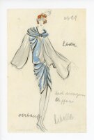 unbekannt - Model im Chiffonkleid - o.J. - Mischtechnik