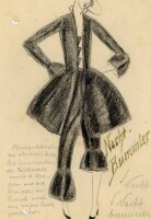 unbekannt - Model im Anzugskleid - o.J. - Mischtechnik