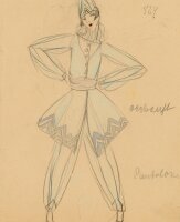 unbekannt - Model in Pantalon - o.J. - Mischtechnik