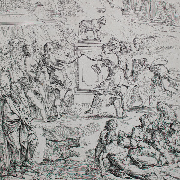 Franz Ertinger - Le Veau dOr / Das Goldene Kalb - 1683 - Radierung