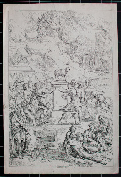 Franz Ertinger - Le Veau dOr / Das Goldene Kalb - 1683 - Radierung
