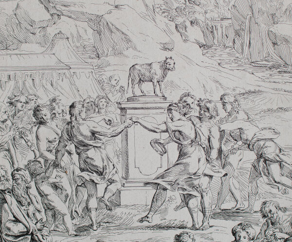 Franz Ertinger - Le Veau dOr / Das Goldene Kalb - 1683 - Radierung